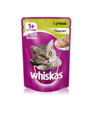 Whiskas для кошек паштет с уткой 85 гр.